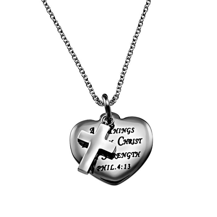 Necklace-Sweetheart-Christ My Strength (18")