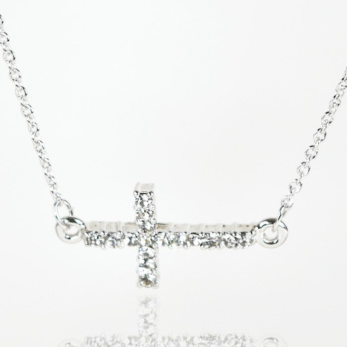 Necklace-Eden Merry-Pendant W/Sideways Cross