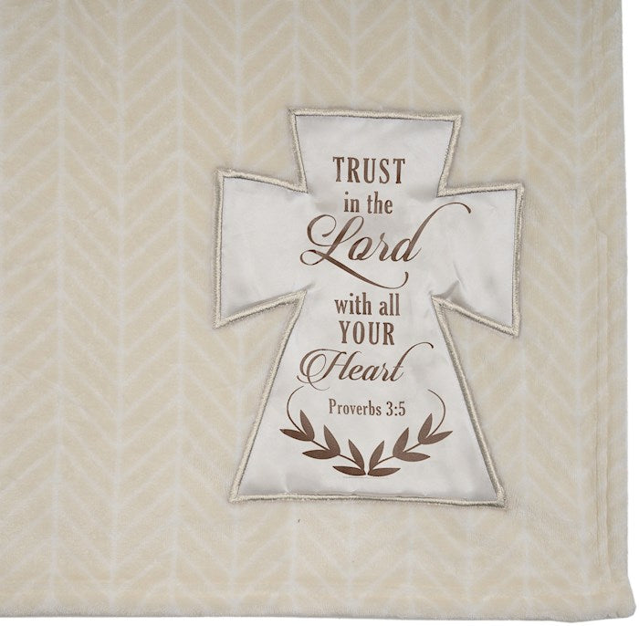Blanket-Trust In The Lord-Proverbs 3:5-50x60 Royal Plush